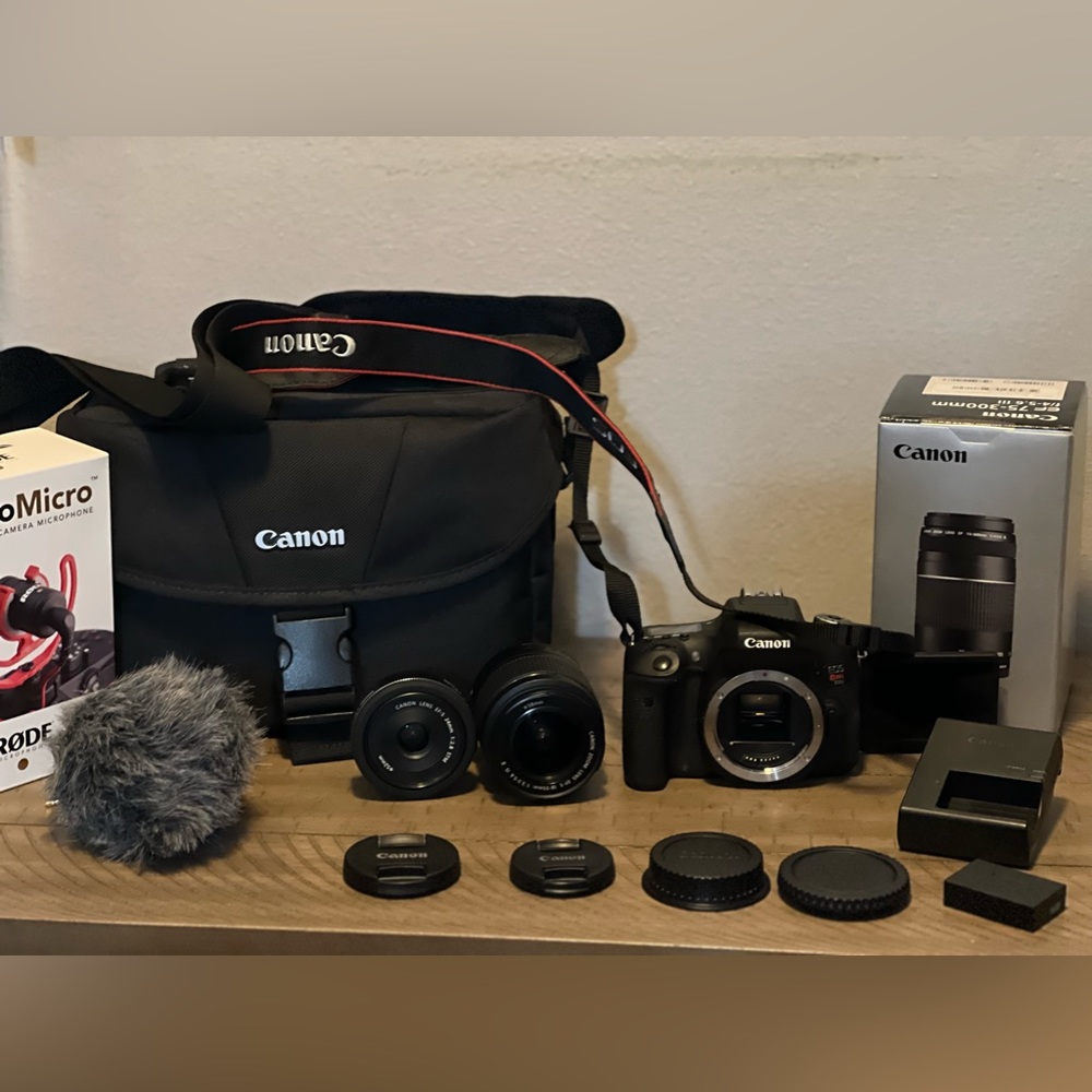 Canon Eos Rebel T6s bundle